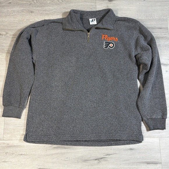 Other - Vintage‎ Flyers Quarter Zip Fleece Pullover Mens L NHL